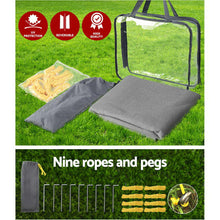 Load image into Gallery viewer, Grey Caravan Privacy Screen 1.95 x 2.2M End Wall Side Sun Shade Roll Out Awning
