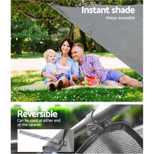 Load image into Gallery viewer, Grey Caravan Privacy Screen 1.95 x 2.2M End Wall Side Sun Shade Roll Out Awning
