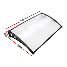 Load image into Gallery viewer, Instahut 1X1.5M Window Door Awning Canopy Rain Cover Sun Shield
