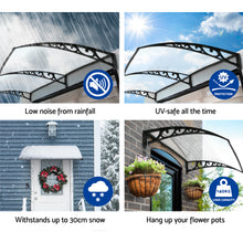 Load image into Gallery viewer, Instahut DIY Window Door Awning Shade 1 x 2m - Transparent
