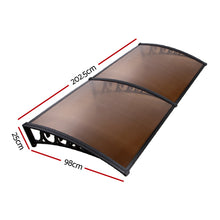 Load image into Gallery viewer, Instahut DIY Window Door Awning Shade 1 x 2m - Brown
