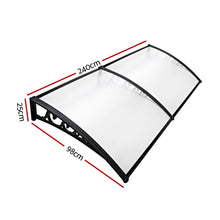 Load image into Gallery viewer, Instahut Window Door Awning Door Canopy 1mx2.4m DIY Patio Outdoor SunShield
