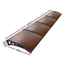 Load image into Gallery viewer, Instahut Window Door Awning Door Canopy Patio UV Sun Shield BROWN 1mx4m DIY
