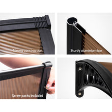 Load image into Gallery viewer, Instahut Window Door Awning Door Canopy Patio UV Sun Shield BROWN 1mx4m DIY
