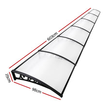Load image into Gallery viewer, Instahut Window Door Awning Door Canopy Patio UV Sun Shield WHITE 1mx6m DIY
