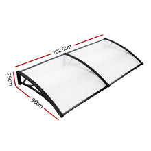 Load image into Gallery viewer, Instahut DIY Window Door Awning Shade 1 x 2m - Transparent
