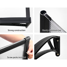Load image into Gallery viewer, Instahut DIY Window Door Awning Shade 1 x 2m - Transparent
