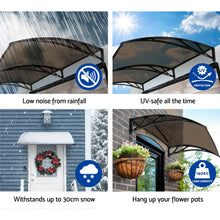Load image into Gallery viewer, Instahut Window Door Awning Door Canopy Patio UV Sun Shield BROWN 1mx2m DIY
