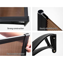 Load image into Gallery viewer, Instahut Window Door Awning Door Canopy Patio UV Sun Shield 1mx4m DIY BR

