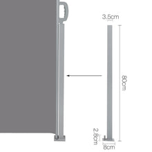Load image into Gallery viewer, Instahut Retractable Side Awning Shade 1.8 x 3m - Grey
