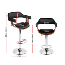 Load image into Gallery viewer, Artiss Wooden Bar Stool - Black and Wood
