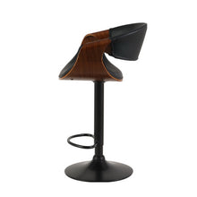Load image into Gallery viewer, Artiss Bar Stools Swivel Chair Kitchen Gas Lift Wooden Bar Stool Leather Black
