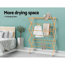 Load image into Gallery viewer, Artiss Clothes Rack Airer Foldable Bamboo Drying Laundry Dryer Garment Hanger
