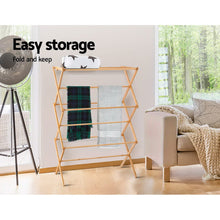Load image into Gallery viewer, Artiss Clothes Rack Airer Foldable Bamboo Drying Laundry Dryer Garment Hanger
