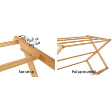 Load image into Gallery viewer, Artiss Clothes Rack Airer Foldable Bamboo Drying Laundry Dryer Garment Hanger

