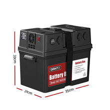 Load image into Gallery viewer, Giantz Battery Box 500W Inverter Deep Cycle Battery Portable Caravan Camping USB

