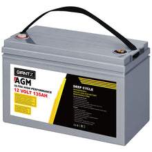 Load image into Gallery viewer, Giantz 135Ah Deep Cycle Battery &amp; Battery Box 12V AGM Marine Sealed Power Solar Caravan 4WD Camping
