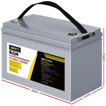 Load image into Gallery viewer, Giantz 140Ah Deep Cycle Battery 12V AGM Marine Sealed Power Portable Box Solar Caravan Camping
