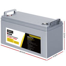 Load image into Gallery viewer, Giantz 170Ah Deep Cycle Battery 12V AGM Marine Sealed Power Portable Box Solar Caravan Camping
