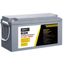 Load image into Gallery viewer, Giantz 200Ah Deep Cycle Battery 12V AGM Marine Sealed Power Portable Box Solar Caravan Camping
