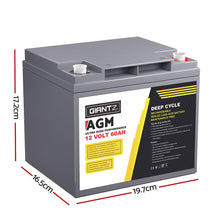 Load image into Gallery viewer, Giantz AGM Battery 12V 60Ah Deep Cycle Box Portable Solar Caravan Camping
