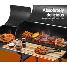 Load image into Gallery viewer, Grillz BBQ Grill 2-In-1 Offset Charcoal Smoker
