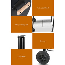 Load image into Gallery viewer, Grillz BBQ Grill 2-In-1 Offset Charcoal Smoker
