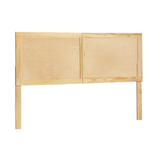 Load image into Gallery viewer, Artiss Bed Head Double Size Rattan - RIBO Pine
