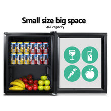 Load image into Gallery viewer, Devanti 46L Glass Door Bar Fridge Mini Countertop Freezer Fridges Bottle Cooler
