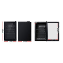 Load image into Gallery viewer, Devanti 70L Bar Fridge Glass Door Mini Countertop Freezer Fridges Bottle Cooler
