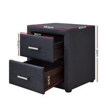 Load image into Gallery viewer, Moda Bedside table - Charcoal
