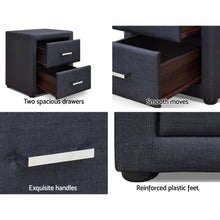 Load image into Gallery viewer, Moda Bedside table - Charcoal
