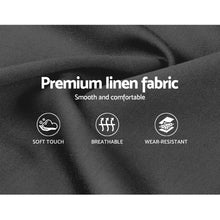 Load image into Gallery viewer, Artiss Issa Bed Frame Fabric Gas Lift Storage - Charcoal Queen
