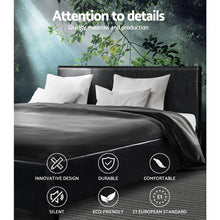 Load image into Gallery viewer, Artiss Bed Frame Double Size Base Mattress Platform Leather Wooden Black NEO
