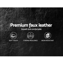 Load image into Gallery viewer, Artiss Bed Frame Double Size Base Mattress Platform Leather Wooden Black NEO
