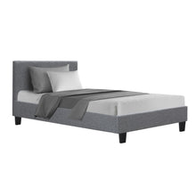 Load image into Gallery viewer, Artiss Neo Bed Frame Fabric - Grey King Single
