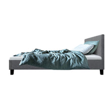 Load image into Gallery viewer, Artiss Neo Bed Frame Fabric - Grey King Single
