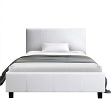 Load image into Gallery viewer, Artiss Neo Bed Frame PU Leather - White King Single
