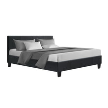 Load image into Gallery viewer, Fabric Charcoal Queen Bed Frame
