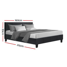 Load image into Gallery viewer, Fabric Charcoal Queen Bed Frame
