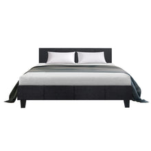 Load image into Gallery viewer, Fabric Charcoal Queen Bed Frame
