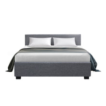 Load image into Gallery viewer, Fabric Grey Double Bed Frame
