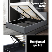 Load image into Gallery viewer, Fabric Grey Double Bed Frame

