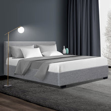 Load image into Gallery viewer, Fabric Grey Double Bed Frame
