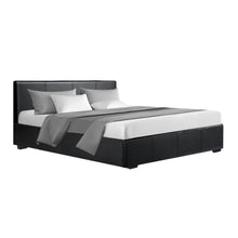 Load image into Gallery viewer, Artiss Nino Bed Frame PU Leather - Black Queen
