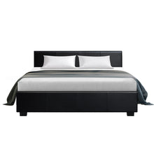 Load image into Gallery viewer, Artiss Nino Bed Frame PU Leather - Black Queen
