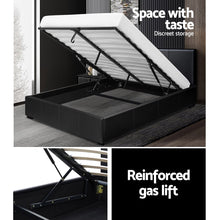 Load image into Gallery viewer, Artiss Nino Bed Frame PU Leather - Black Queen
