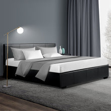 Load image into Gallery viewer, Artiss Nino Bed Frame PU Leather - Black Queen
