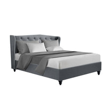 Load image into Gallery viewer, Artiss Pier Bed Frame Fabric - Grey Double

