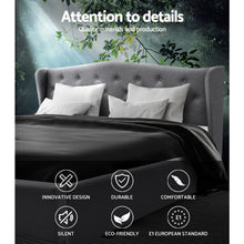 Load image into Gallery viewer, Artiss Pier Bed Frame Fabric - Grey King
